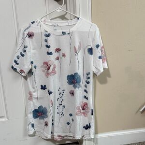 Modlily Floral Print White T-Shirt
